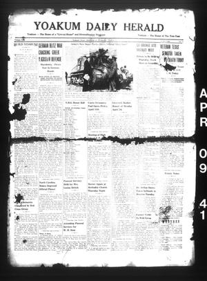 Primary view of object titled 'Yoakum Daily Herald (Yoakum, Tex.), Vol. 45, No. 8, Ed. 1 Wednesday, April 9, 1941'.