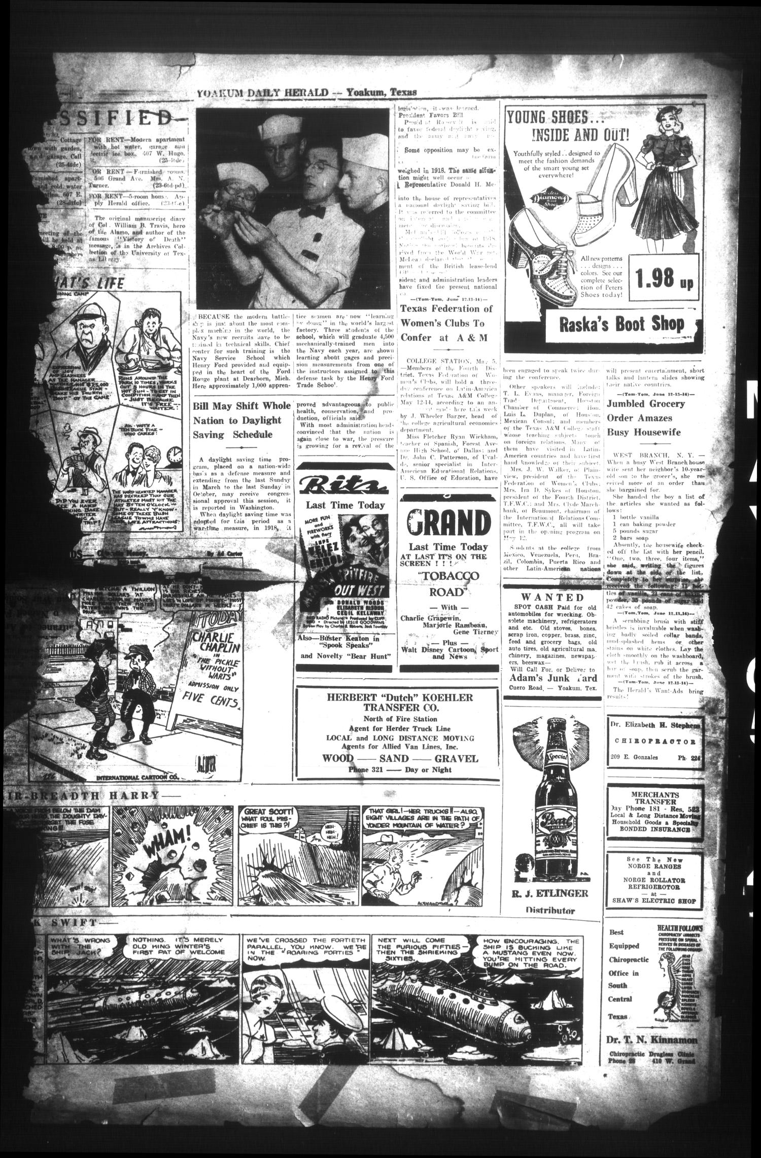 Yoakum Daily Herald (Yoakum, Tex.), Vol. 45, No. [29], Ed. 1 Monday, May 5, 1941
                                                
                                                    [Sequence #]: 3 of 4
                                                