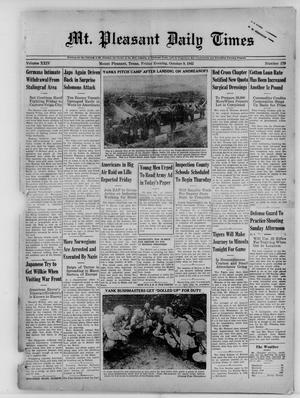 Mt. Pleasant Daily Times (Mount Pleasant, Tex.), Vol. 24, No. 179, Ed. 1 Friday, October 9, 1942