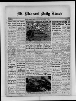Mt. Pleasant Daily Times (Mount Pleasant, Tex.), Vol. 25, No. 203, Ed. 1 Friday, November 12, 1943