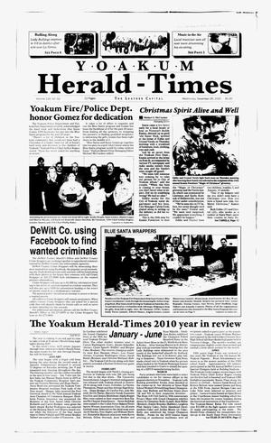 Primary view of object titled 'Yoakum Herald-Times (Yoakum, Tex.), Vol. 118, No. 52, Ed. 1 Wednesday, December 29, 2010'.