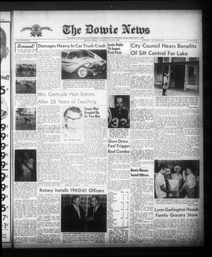 Primary view of object titled 'The Bowie News (Bowie, Tex.), Vol. 39, No. 26, Ed. 1 Thursday, June 30, 1960'.
