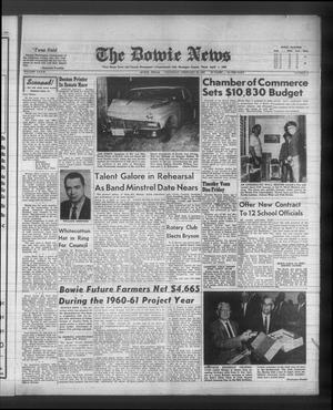 Primary view of object titled 'The Bowie News (Bowie, Tex.), Vol. 41, No. 8, Ed. 1 Thursday, February 22, 1962'.