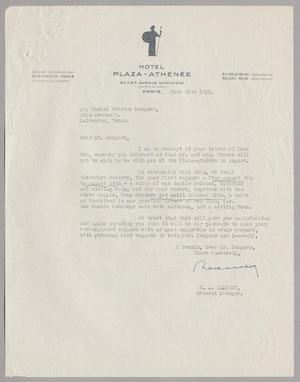 [Letter from R. L. Lambert to Daniel W. Kempner, June 10, 1950]