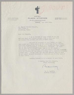 [Letter from R. L. Lambert to Daniel W. Kempner, May 15, 1950]