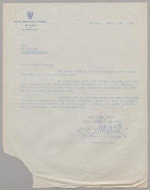[Letter from Ugo Simonelli to Daniel W. Kempner, June 11, 1950]