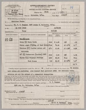 [Invoice for Duty on Imported Items, January 1953]