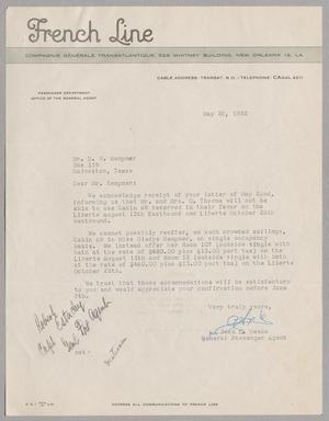 [Letter from Jean E. Vesco to D. W. Kempner, May 26, 1952]