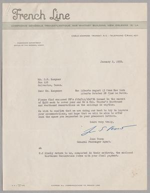 [Letter from Jean E. Vesco to D. W. Kempner, January 2, 1952]