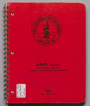 Primary view of object titled '[Notebook including college Manufacturing class notes]'.