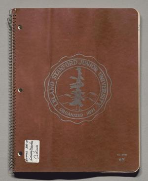Primary view of object titled '[Notebook including college Business Organization and Management class notes]'.