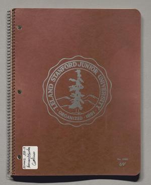 Primary view of object titled '[Notebook Including College Business Organization and Management Class Notes]'.