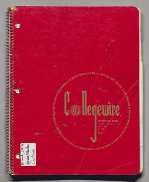 Primary view of object titled '[Notebook including college Finance class notes]'.