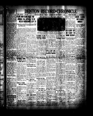 Primary view of object titled 'Denton Record-Chronicle (Denton, Tex.), Vol. 27, No. 20, Ed. 1 Tuesday, September 6, 1927'.
