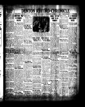 Denton Record-Chronicle (Denton, Tex.), Vol. 27, No. 23, Ed. 1 Friday, September 9, 1927