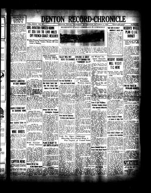Denton Record-Chronicle (Denton, Tex.), Vol. 27, No. 52, Ed. 1 Thursday, October 13, 1927
