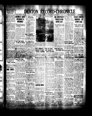 Denton Record-Chronicle (Denton, Tex.), Vol. 27, No. 56, Ed. 1 Tuesday, October 18, 1927