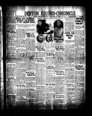 Primary view of object titled 'Denton Record-Chronicle (Denton, Tex.), Vol. 27, No. 69, Ed. 1 Wednesday, November 2, 1927'.