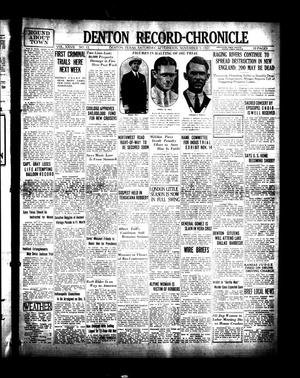 Primary view of object titled 'Denton Record-Chronicle (Denton, Tex.), Vol. 27, No. 72, Ed. 1 Saturday, November 5, 1927'.