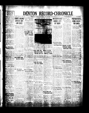 Denton Record-Chronicle (Denton, Tex.), Vol. 27, No. 74, Ed. 1 Tuesday, November 8, 1927