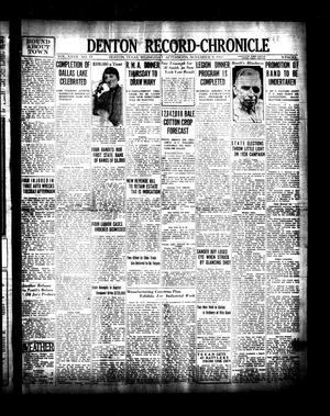 Denton Record-Chronicle (Denton, Tex.), Vol. 27, No. 75, Ed. 1 Wednesday, November 9, 1927