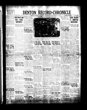 Primary view of object titled 'Denton Record-Chronicle (Denton, Tex.), Vol. 27, No. 78, Ed. 1 Saturday, November 12, 1927'.