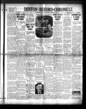 Denton Record-Chronicle (Denton, Tex.), Vol. 29, No. 157, Ed. 1 Thursday, February 13, 1930
