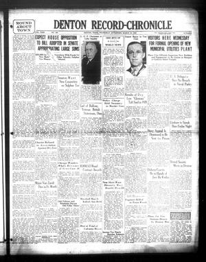 Denton Record-Chronicle (Denton, Tex.), Vol. 29, No. 186, Ed. 1 Wednesday, March 19, 1930