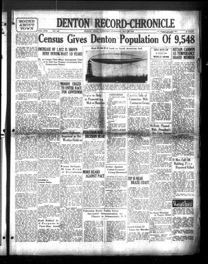 Primary view of object titled 'Denton Record-Chronicle (Denton, Tex.), Vol. 29, No. 241, Ed. 1 Thursday, May 22, 1930'.