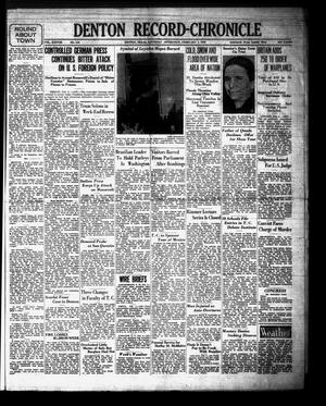 Denton Record-Chronicle (Denton, Tex.), Vol. 38, No. 149, Ed. 1 Saturday, February 4, 1939