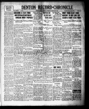 Denton Record-Chronicle (Denton, Tex.), Vol. 38, No. 163, Ed. 1 Tuesday, February 21, 1939