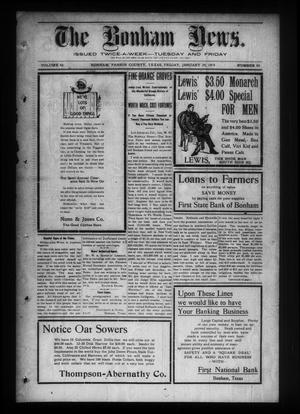 The Bonham News. (Bonham, Tex.), Vol. 43, No. 80, Ed. 1 Friday, January 29, 1909
