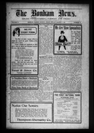 The Bonham News. (Bonham, Tex.), Vol. 43, No. 90, Ed. 1 Friday, March 5, 1909