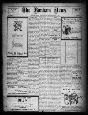 The Bonham News. (Bonham, Tex.), Vol. 43, No. 98, Ed. 1 Friday, April 2, 1909