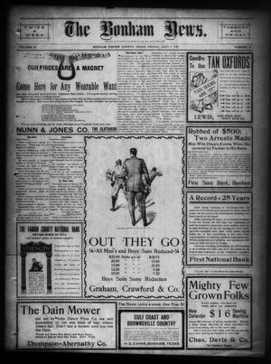 The Bonham News. (Bonham, Tex.), Vol. 44, No. 22, Ed. 1 Friday, July 9, 1909