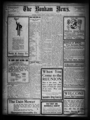 The Bonham News. (Bonham, Tex.), Vol. 44, No. 27, Ed. 1 Tuesday, July 27, 1909