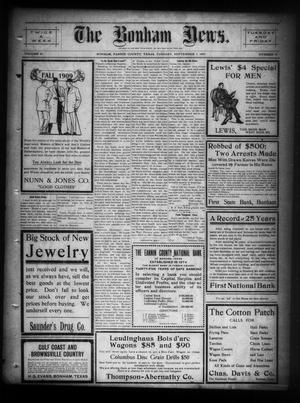 The Bonham News. (Bonham, Tex.), Vol. 44, No. 39, Ed. 1 Tuesday, September 7, 1909