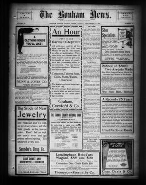 The Bonham News. (Bonham, Tex.), Vol. 44, No. 42, Ed. 1 Friday, September 17, 1909