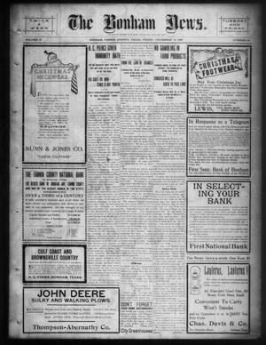 The Bonham News. (Bonham, Tex.), Vol. 44, No. 66, Ed. 1 Friday, December 10, 1909