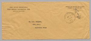 [Envelope from the Post Office Department to D. W. Kempner, December 7, 1951]