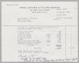 Primary view of [Invoice for Balance Due to Stahl Editing & Tilting Service, January 1951]