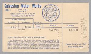 [Invoice for Water Used, March 1951]