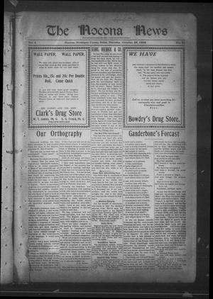 Primary view of object titled 'The Nocona News (Nocona, Tex.), Vol. 4, No. 21, Ed. 1 Thursday, October 29, 1908'.