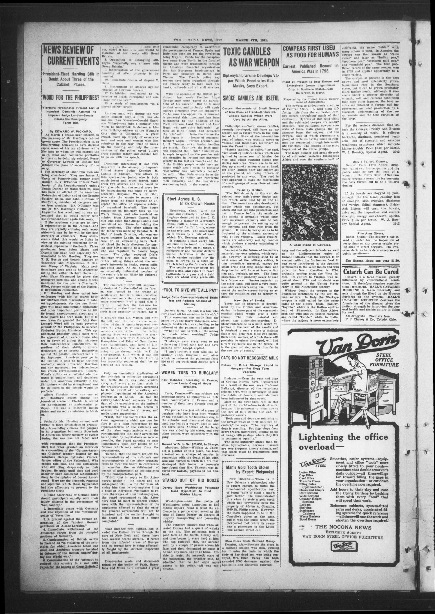 The Nocona News. (Nocona, Tex.), Vol. 16, No. 39, Ed. 1 Friday, March 4, 1921
                                                
                                                    [Sequence #]: 2 of 8
                                                