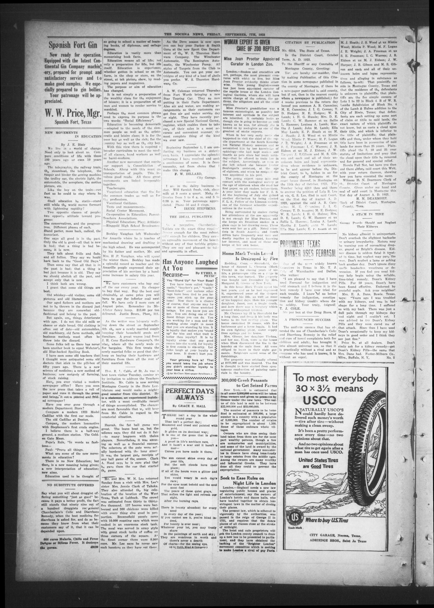 The Nocona News. (Nocona, Tex.), Vol. 18, No. 13, Ed. 1 Friday, September 7, 1923
                                                
                                                    [Sequence #]: 2 of 8
                                                
