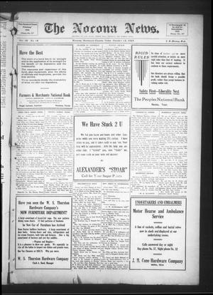 Primary view of object titled 'The Nocona News. (Nocona, Tex.), Vol. 18, No. 18, Ed. 1 Friday, October 12, 1923'.