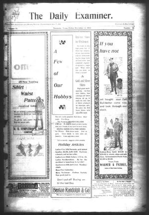 The Daily Examiner. (Navasota, Tex.), Vol. 9, No. 56, Ed. 1 Friday, December 4, 1903
