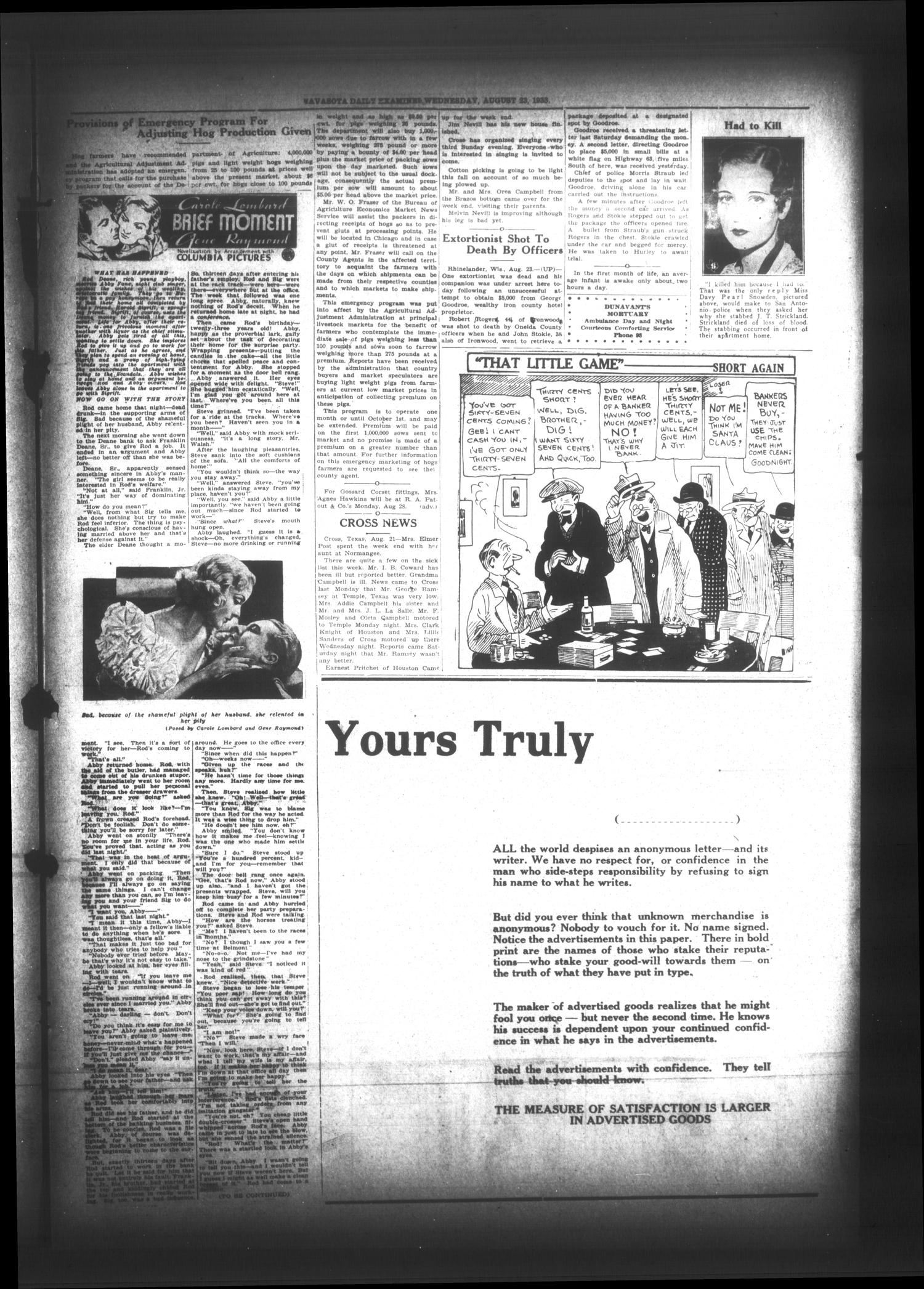 Navasota Daily Examiner (Navasota, Tex.), Vol. 35, No. 165, Ed. 1 Wednesday, August 23, 1933
                                                
                                                    [Sequence #]: 3 of 4
                                                