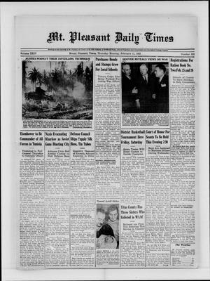 Mt. Pleasant Daily Times (Mount Pleasant, Tex.), Vol. 24, No. 282, Ed. 1 Thursday, February 11, 1943