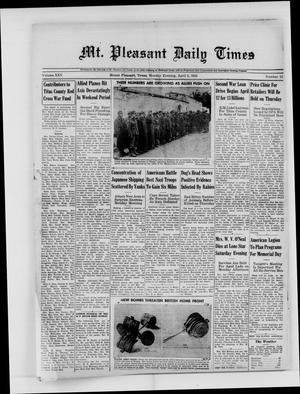 Mt. Pleasant Daily Times (Mount Pleasant, Tex.), Vol. 25, No. 15, Ed. 1 Monday, April 5, 1943